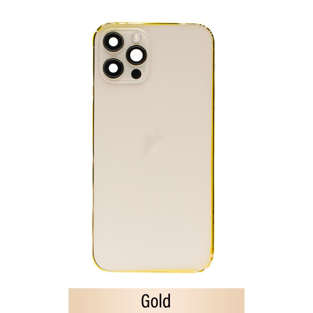 Rear Housing with Full Set Parts for iPhone 12 Pro-Gold (Purple) Rear Housing with Full Set Parts for iPhone 12 Pro-Gold (Purple)